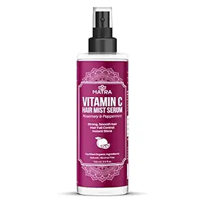 Matra Vitamin C Hair Mist Serum with Rosemary & Peppermint ? Alcohol-free Hair Spray for Hair fall control and Strong, Smooth, Shiny Hair ? Instant Revitalizing Hair Serum for Volume & Hair Protection