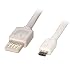 Produktbild LINDY USB 2.0 Reversible Flachband Kabel 2m, weiss Typ A / Micro-B