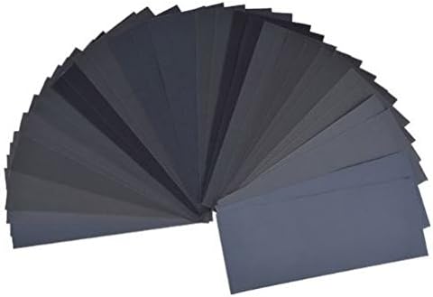 GeekBox® 36 Pieces 400 to 3000 Grit Sandpapers Assortment, Wet or Dry, 228.60 mm X 91.44mm, suitable for Automotive Sanding, Wood Furniture Finishing &amp; Wood Turning Finishing