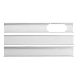 ❤ Usar la cinta para sellar los espacios entre la placa y el borde de la ventana. La cinta se puede cortar según sea necesario. El paquete incluye: 3 placas, 1 cinta, 2 tornillos.