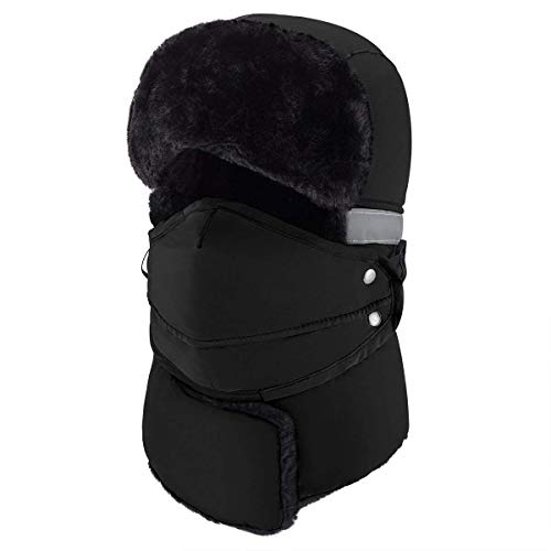 Allezola - Gorro de Aviador - para Hombre Negro Negro Talla única