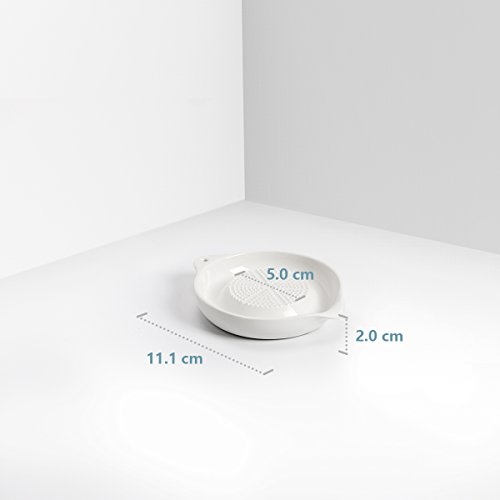 Sweese 3602 Ingwerreibe, Stabile Porzellan Ingwer Reibe Küchenreibe Obstreibe Wasabireibe vegan gingergrater, 11 x 9 x 2 cm weiß - 3