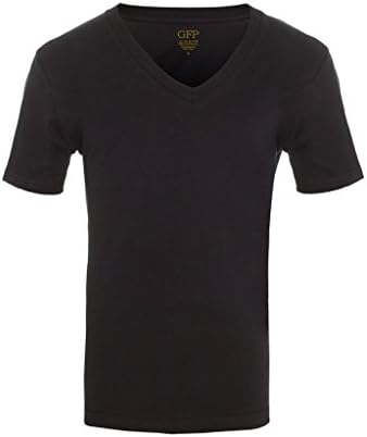 Girl from Paris - Men V-Neck Shirt - slim fit - black - L