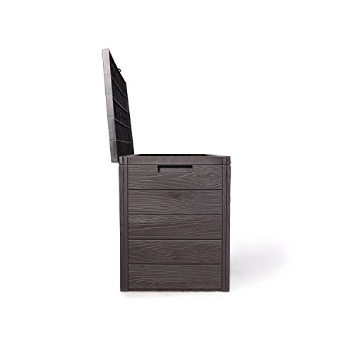 Vanage Aufbewahrunsgboxen Auflagen / Kissen / Aufbewahrungsbox WOODY, circa 120 x 45 x 60 cm, anthrazit-braun - 4