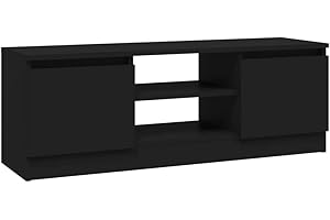 vidaXL Mobile Porta TV con Anta Nero 102x30x36 cm