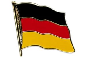 BUDDEL-BINI VERSAND Pin Anstecker Flagge Fahne Deutschland Nationalflagge Flaggenpin Badge Button Flaggen Clip Anstecknadel