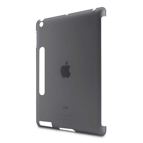 Belkin Snap Shield Secure Schutzhülle (gebürsteter Edelstahlstreifen eingearbeitet, passend für Smart Cover, geeignet für iPad 3rd generation) grau