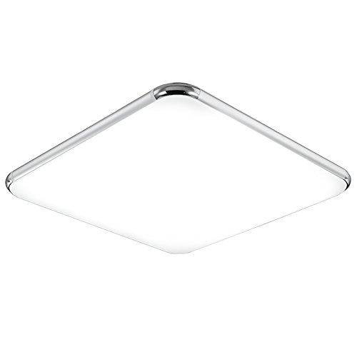 Preisvergleich Produktbild ETiME Ultraslim LED Deckenleuchte 12W Deckenlampe Modern Wohnzimmer Lampe Schlafzimmer Küche Panel Leuchte 6000K Silber (30x30cm 12W Kaltweiß) [Energieklasse A++]