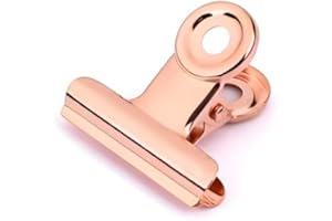 Coideal Petite Pince Bulldog 30 Pièces, 22mm Pince Rose Gold Pinces Metallique Papier Petit Pince Feuille pour Photo, Bureau, Dossier, Boutiques, L'école