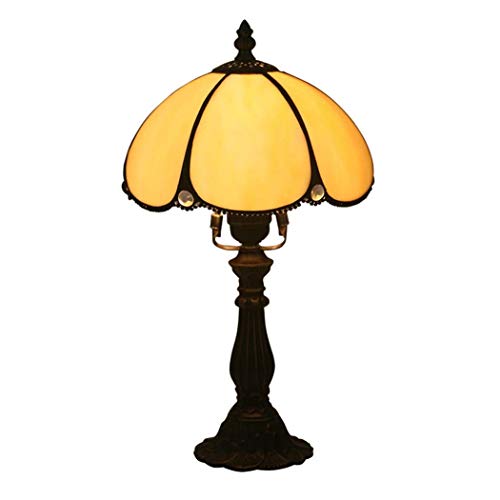 Preisvergleich Produktbild Tiffany Style Tischlampe 8-Zoll-Nachttischlampen für Schlafzimmer Kinderzimmer-Nachtlicht St Retro Einfache Glasmalerei Dekoration Schreibtischlampen, E27, MAX40W (Stoff : Resin)