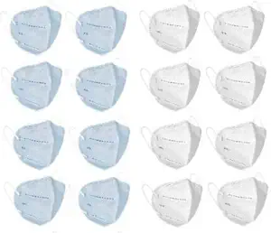 AIRCROSS N-95 MASK OF HIGH QUALITY (FDA,ISO,CE,DRDO and NIOSH Certified) : Anti-Pollution & Anti Virus Breathable Face Mask With and nose pin for best protection(16 PIECE,BLUE,WHITE,FREE SIZE)