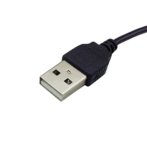 CY USB 2.0 Typ A Stecker auf Rechts gewinkelt 90 Grad 5,5 x 2,5 mm DC 5 V Power Plug Hohlstecker Ladekabel 80 cm - 4