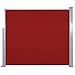 Produktbild mewmewcat Seitenmarkise Ausziehbare Seitenwandmarkise Seitenrollo Sichtschutz Terrasse und Garten 120 x 300 cm Rot Sonnenschutz & Windschutz für Balkon