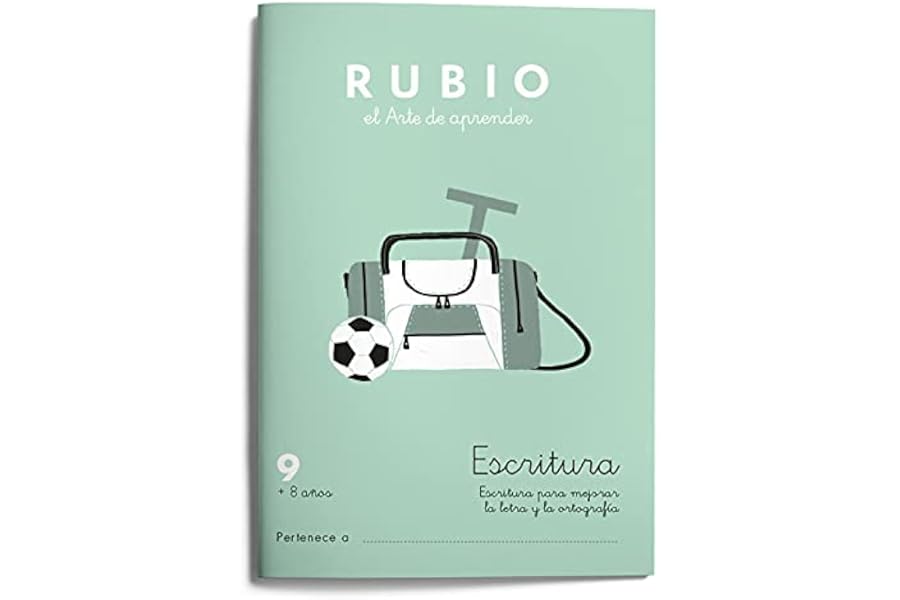 9 Escritura RUBIO | Cuaderno para mejorar la letra y ortografía | +8 años