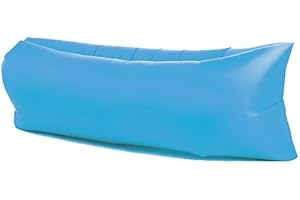Bettschlange Aufblasbares Sofa, Wasserdichtes Luftsofa, Sofa Aufblasbar Reißfestem Gewebe von bis zu 200kg, Tragbares Wasserdichtes Aufblasbare, Air Lounger für Camping, Park, Strand, Hinterhof(blau)