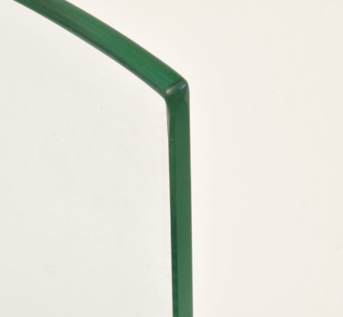 180 mm (17,8 cm ca.) 6 mm Stärke gehärtetes Glas Eckregal für Bad Schlafzimmer Büro, mit Chrom Finish Regal unterstützt - 2