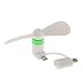 Produktbild Vektenxi Mini-Telefon-Ventilator tragbarer drehbarer Ventilator-USB-Ventilator für die Unterstützung von OTG-Micro-USB-Buchse und iPhone 5 5S iPhone6 6s iPhone 6splus 1 Stück Weiß