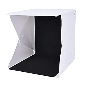 SMILEDRIVE Mini Portable Professional Photo Light Booth Product Photography Booth Studio with 2 LED Strips 40x40x40 cm - Made in India