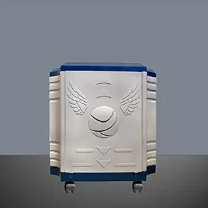 Urban Choice Plastic Inverter Trolley for Single Flat Battery BlueWhite