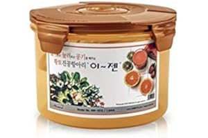 E-Jen Premium Kimchi, Sauerkraut Container Probiotic Fermentation with Inner Vacuum Lid Round (0.4 gal/ 1.5L)