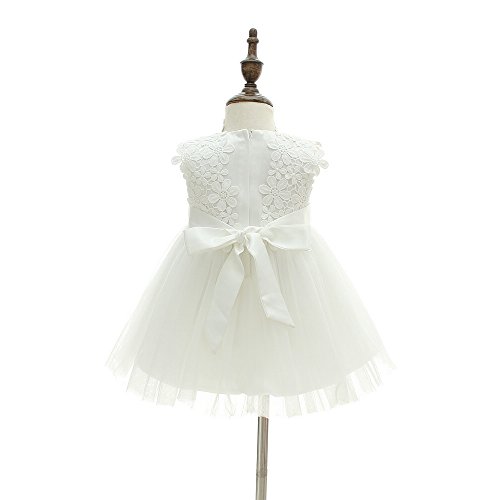 AHAHA Baby Mädchen Prinzessin Kleid Blumenmädchenkleid Taufkleid Festlich Kleid Hochzeit Partykleid Festzug Babybekleidung - 4