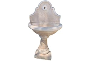 FANULI MANUFATTI IN CEMENTO FONTANA A MURO TROPEA, FONTANA A COLONNA, SALVA SPAZIO, SCARICO A SCOMPARSA, LAVAMANI, ACQUAIO DA GIARDINO, LAVELLO DA ESTERNO FONTANELLA IN CEMENTO BIANCO E POLVERE DI MARMO, FONTANINE DA RUBINETTO