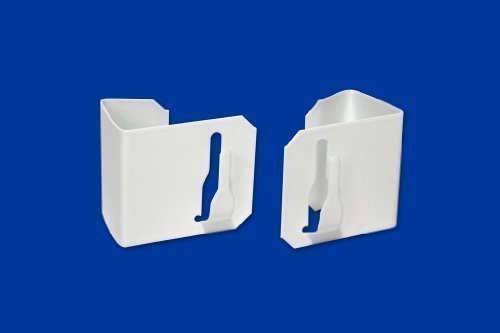 4 Paar Fensterhaken für Vitragenstangen, Scheibengardinen, Gardinenstangen ohne bohren Weiß 12-20mm Universal