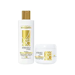 LOreal Professionnel Xtenso Care Sulfate-free* Shampoo 250ml and Hair Masque 200ml Combo for All Hair Types (Pack of 2)