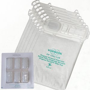 Vorwerk Folletto 1 Sacchetti più Dovina VK 135/136 Originali Vorwerk, Microfibra