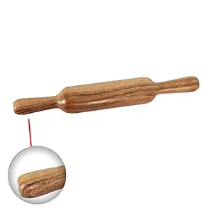 Aosikate Wooden Belan,Brown Wooden Rolling Pin Roller Thick,Wood,Roti Belan, Chapati Maker (12)