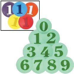 US Games Numbered Poly Spots (0-9) - Purple Color