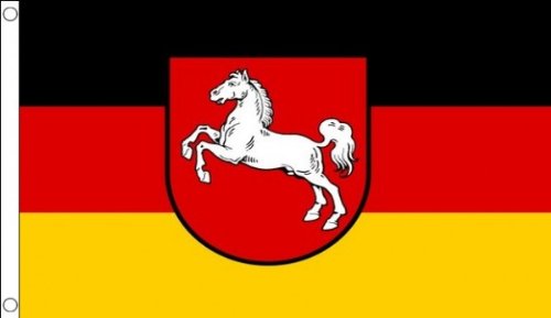 FLAGGE NIEDERSACHSEN 150x90cm - NIEDERSACHSEN FAHNE 90 x 150 cm - flaggen AZ FLAG Top Qualität