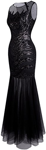 Angel fashions Damen Art Deco Paillette Inspiriert Meerjungfrau Bodycon Abend Kleid Abschlussball XLarge - 3