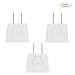 Produktbild Incutex Reisestecker UK GB England Travel Adapter EU Schuko 2-Pin auf UK 3-Pin Reise Steckdosenadapter Schwarz weiß (3 Stück, Typ A USA - weiß)