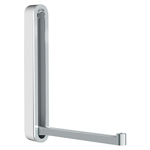 Klapphaken Designer Garderobe TESSIN – weiss – für Balkon, Terasse und Garderobe – platzsparend, modern, stabil, Klapp-Haken aus wetterfestem Chrom und hochwertigem Kunststoff. Exklusive Mini Klapp-Garderobe. - 2