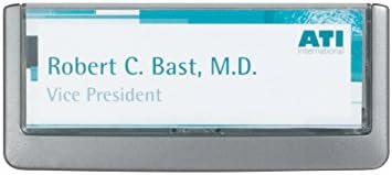 Durable Click Information Sign 149 x 52.5 mm Graphite | Door and Wall Sign | Includes Fittings | Ideal for Offices, Hotels, Public Buildings, etc.