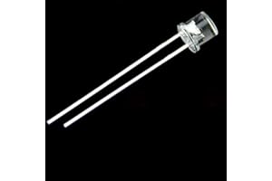 Aftertech® 5mm 20pcs CABEZA PLANA LED BLANCO ULTRA BRILLANTE 12`000mcd