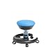 Produktbild Aeris KISWOP02 Drehstuhl swoppster Basis, Bezug, Microvelours ocean-blue Feder, 15-50 kg Fußring, schwarz