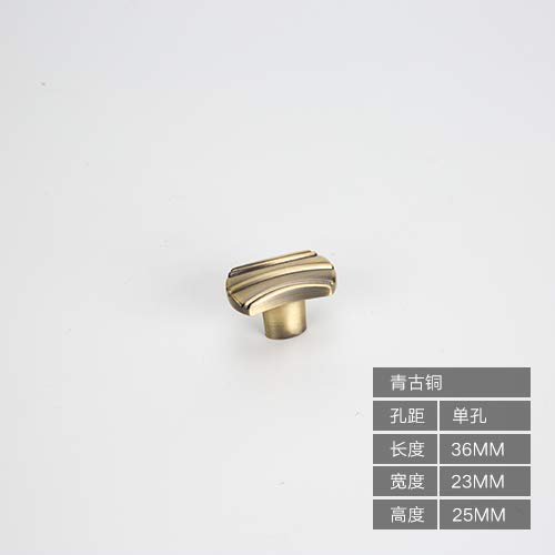 Preisvergleich Produktbild Kleiderschrank Schubladengriff weiß Schrank unsichtbar Türgriff Schuhschrank modernen einfachen Einlochgriff, grün Bronze