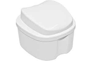 DDSHUN Custodia da bagno ortodontico per dentiere dentali scatola da bagno in plastica a denti falsi da bagno Set per la pulizia della protesi Contenitore per ammollo Protesi da bagno (bianco)