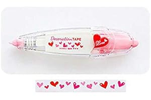SUPERTOOL Decorative Correction Tape Pen, Cute, Vivid Design Patterns,Heart, for DIY/School/Decoration (1 Pcs)