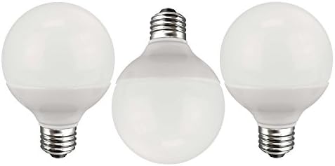 Alfa Lighting LED G25 - 40 Watt Equivalent (only 5W used!) Soft White (2700K) Energy Star Globe Light Bulb 3 - Pack