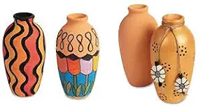 Gum-Tea, Premium Flower Vase ,Pack of 4, Design and Colour May be Vary as per Inventory