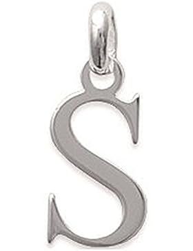 Anhänger aus Sterling-Silber 925/000–Buchstabe S–Schmuck Damen Herren Unisex Kinder Mädchen Jungen