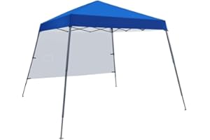 Yaheetech Gazebo da Giardino 3x3 M con Parete Tendone Pieghevole Impermeabile a Una Spinta Con Borsa per Trasporto per Patio/Veranda/Viaggio/Campeggio Blu