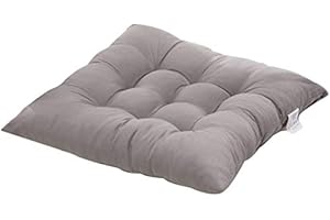 AGDLLYD Cojines para Silla, 40x40cm Silla Almohadillas ojines Asiento Almohadillas Silla cojín Cuadrado Almohadas Home Oficina Interior jardín Patio (Gris)