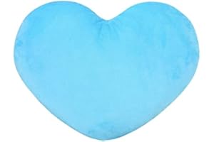 CHAMPRACER Herzkissen, Herz Kissen Kinderzimmer, Kuschelkissen Kinder Herzform Dekokissen Kopfkissen Kissen Zierkissen, Plüsch Kinderkissen für Kinderzimmer Sofa Dekoration (Blau,30 cm)