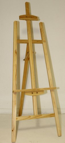 Staffelei EASY Dreibein mit Bildhalter unten + oben, Feldstaffelei für Leinwand + Keilrahmen - 3