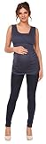 Happy Mama Damen Umstandsmoden Stillshirt in Wickeloptik Empire-Taille Top. 371p - 4