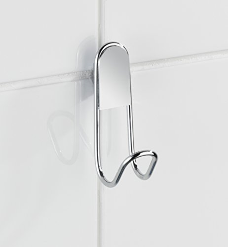 WENKO 20642100 Wandhaken Classic – 2er Set, Stahl, 2 x 9 x 5.5 cm, Chrom - 3